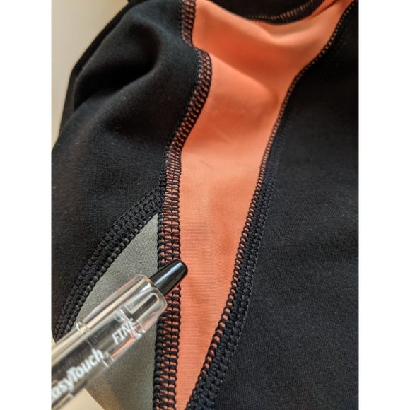 Nux Pull-On Capri Yoga Leggings S Workout Training Black/Orange - Picture 11 of 14